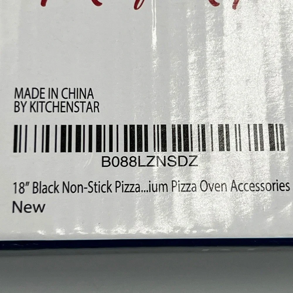 KitchenStar Pizza Cutter Rocker Blade 18in Black Nonstick Stainless New